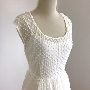 J Crew swiss dot Catie dress (ivory size 00)